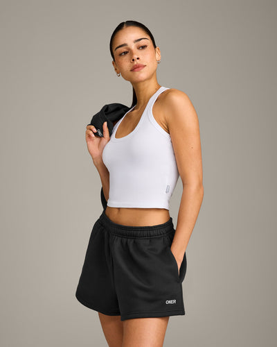 Foundations Cosy Oversized Shorts | Soft Black