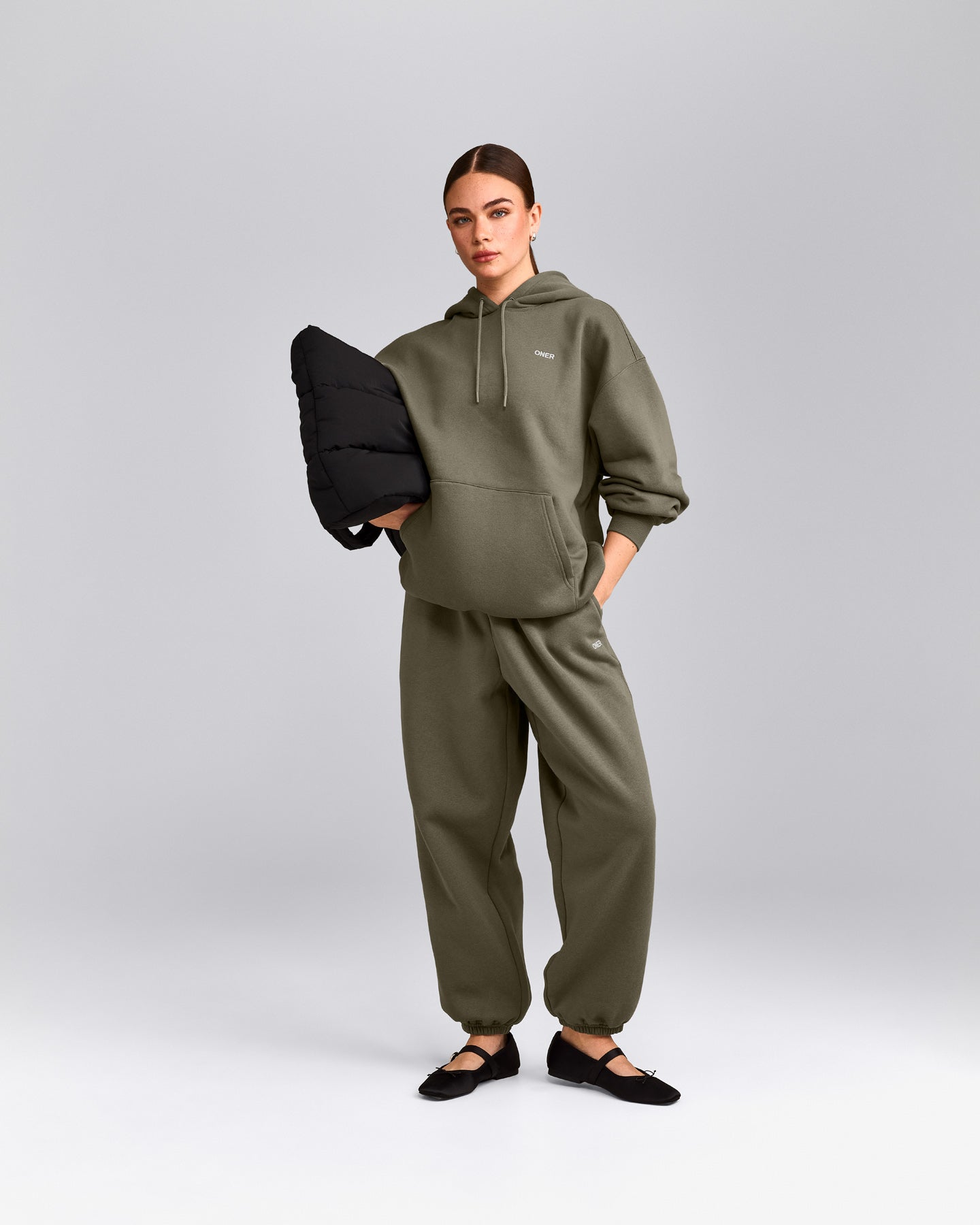 Foundations Cosy Oversized Hoodie | Alpine Green