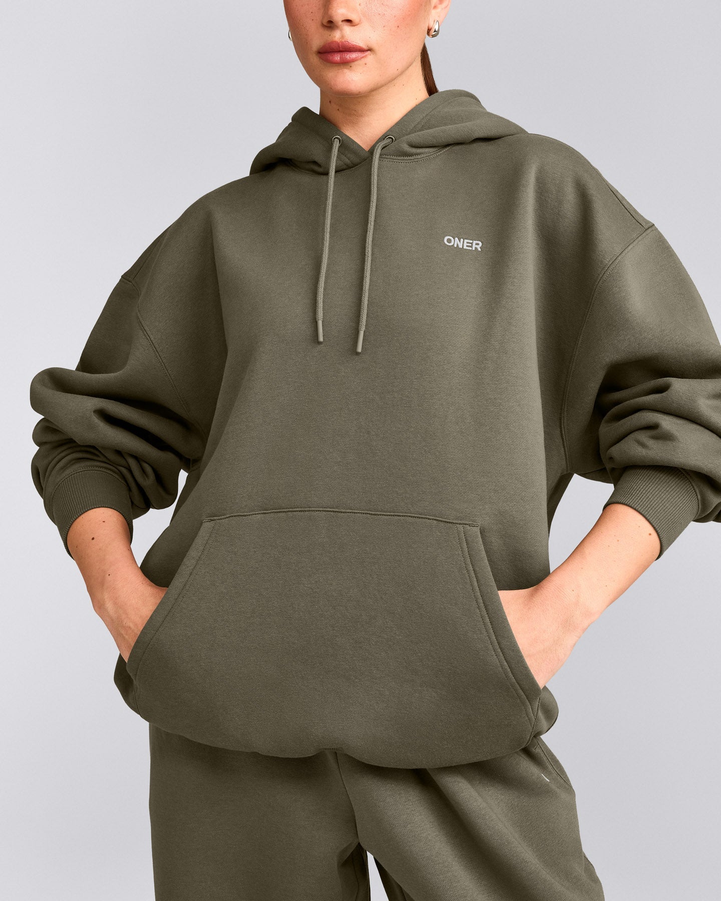 Foundations Cosy Oversized Hoodie | Alpine Green