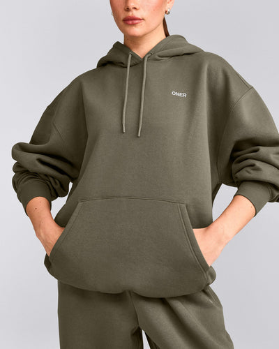 Foundations Cosy Oversized Hoodie | Alpine Green