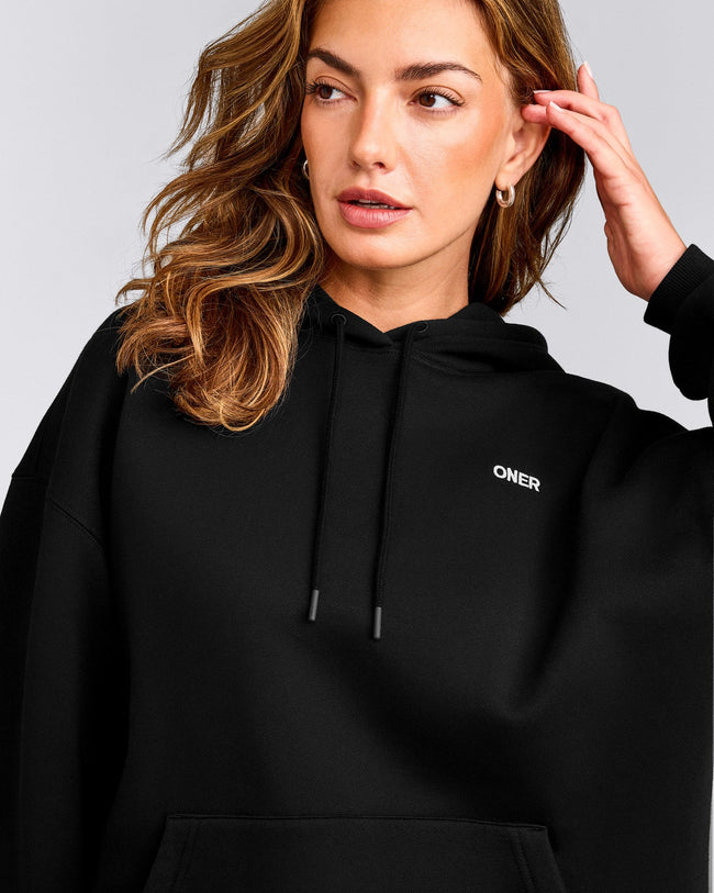 Foundations Cosy Oversized Hoodie | Black