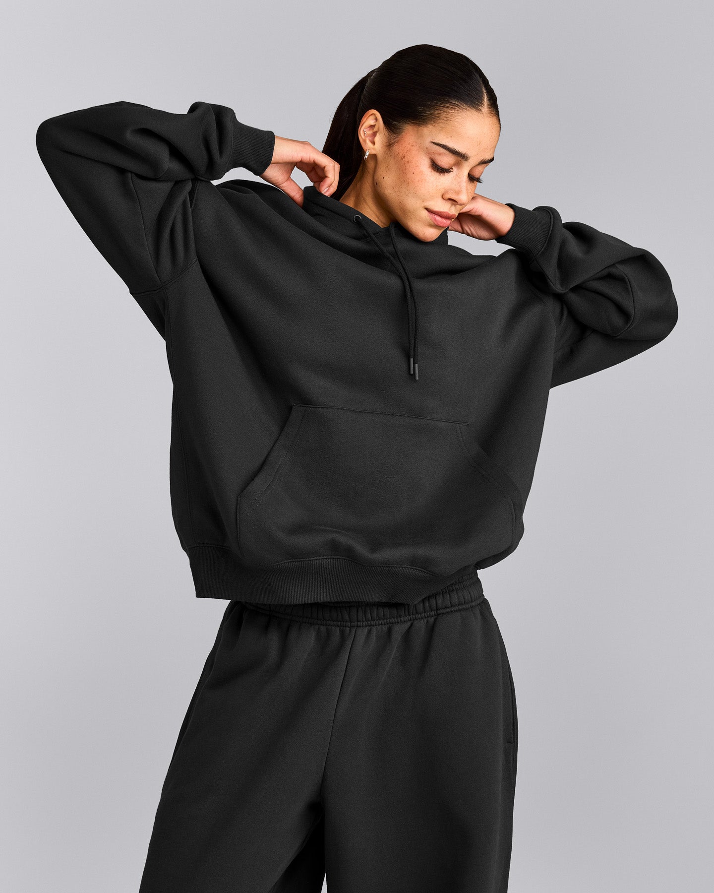 Foundations Cosy Oversized Hoodie | Soft Black