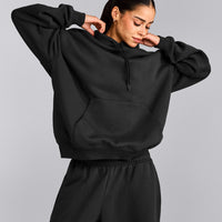 Foundations Cosy Oversized Hoodie | Soft Black