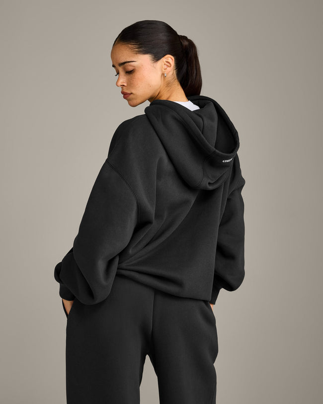 Foundations Cosy Oversized Hoodie | Soft Black