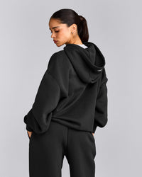 Foundations Cosy Oversized Hoodie | Soft Black