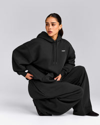 Foundations Cosy Oversized Hoodie | Soft Black