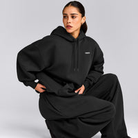 Foundations Cosy Oversized Hoodie | Soft Black