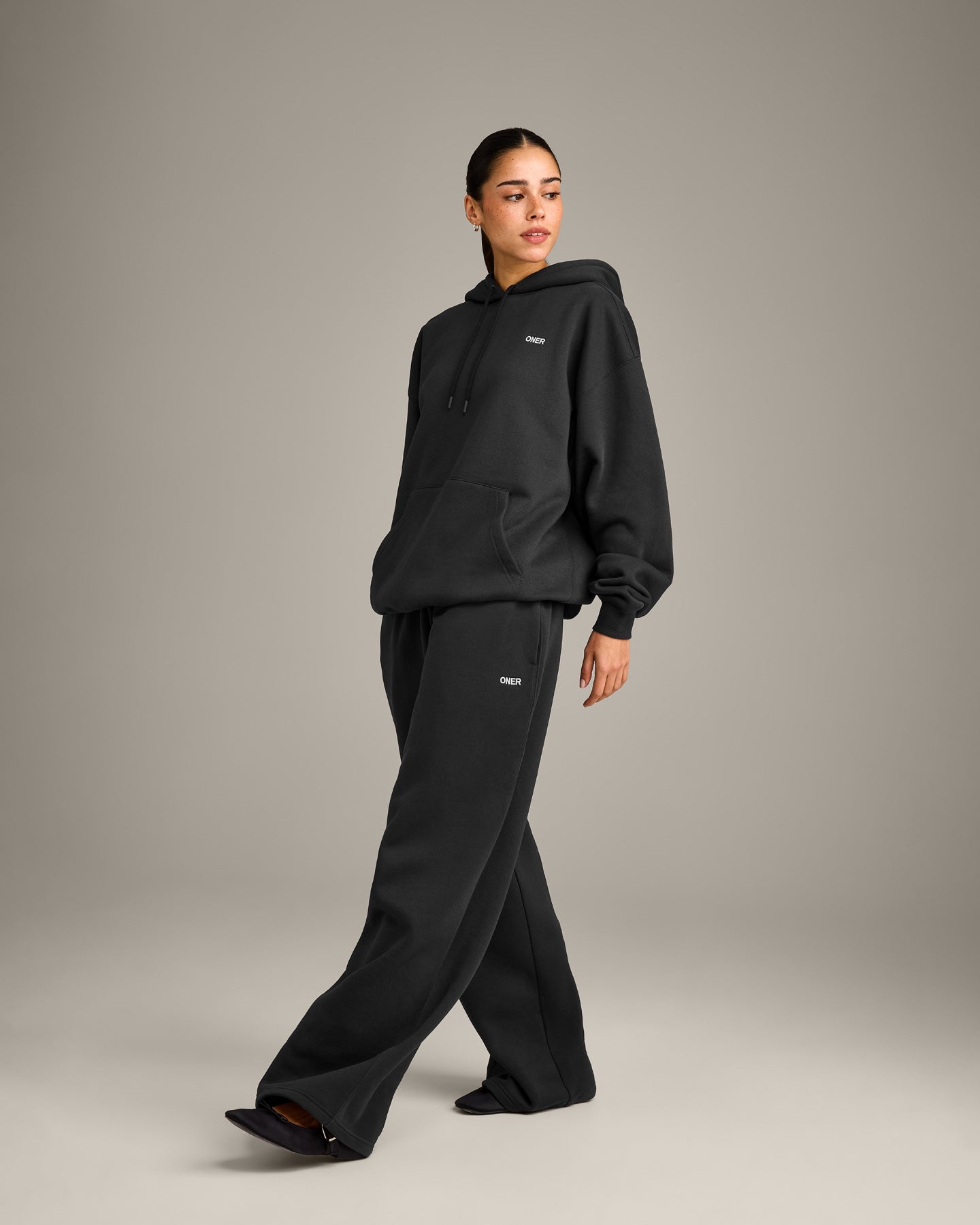 Foundations Cosy Oversized Hoodie | Soft Black