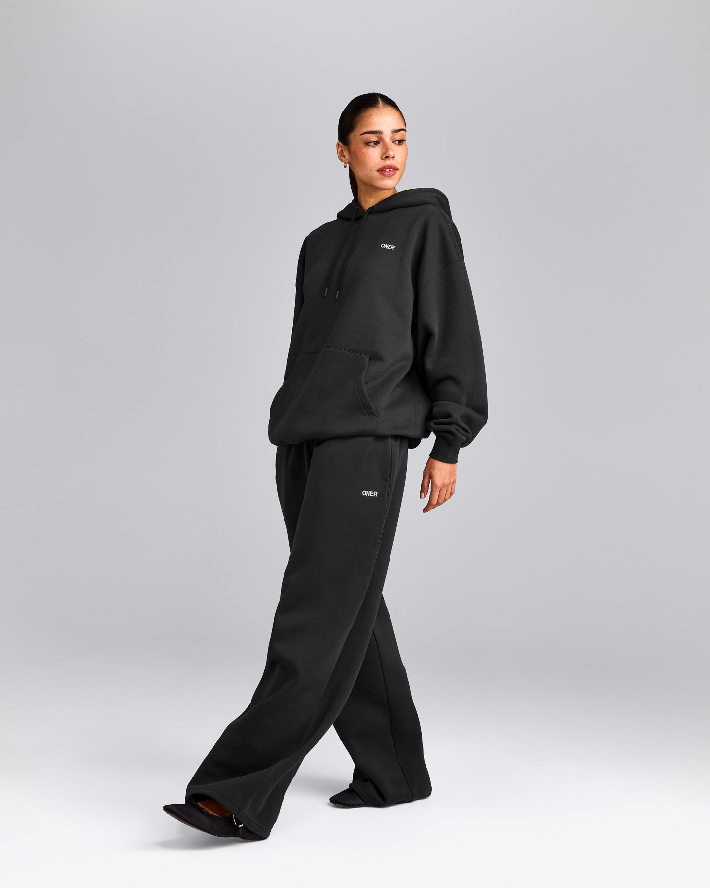 Foundations Cosy Oversized Hoodie | Soft Black