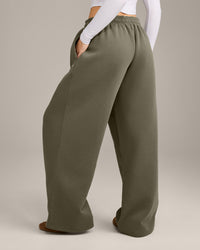 Foundations Cosy Oversized Straight Leg Joggers | Alpine Green