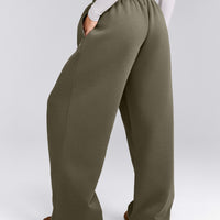 Foundations Cosy Oversized Straight Leg Joggers | Alpine Green