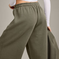 Foundations Cosy Oversized Straight Leg Joggers | Alpine Green