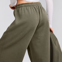 Foundations Cosy Oversized Straight Leg Joggers | Alpine Green