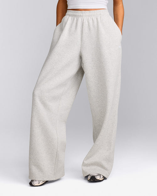 Foundations Cosy Oversized Straight Leg Joggers | Light Gray Marl