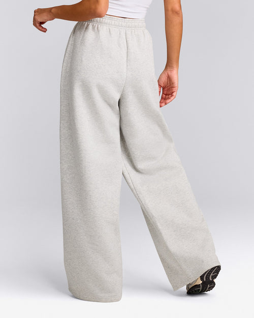 Foundations Cosy Oversized Straight Leg Joggers | Light Gray Marl