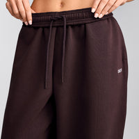 Foundations Cosy Oversized Straight Leg Joggers | Plum Brown