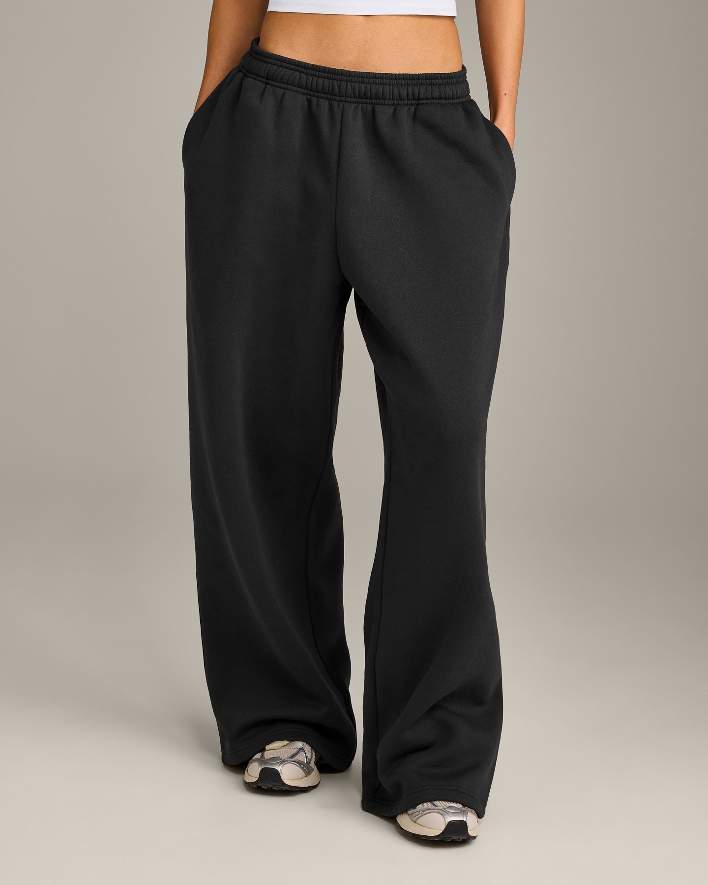 Foundations Cosy Oversized Straight Leg Joggers | Soft Black