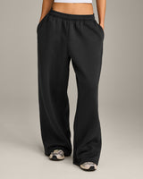 Foundations Cosy Oversized Straight Leg Joggers | Soft Black
