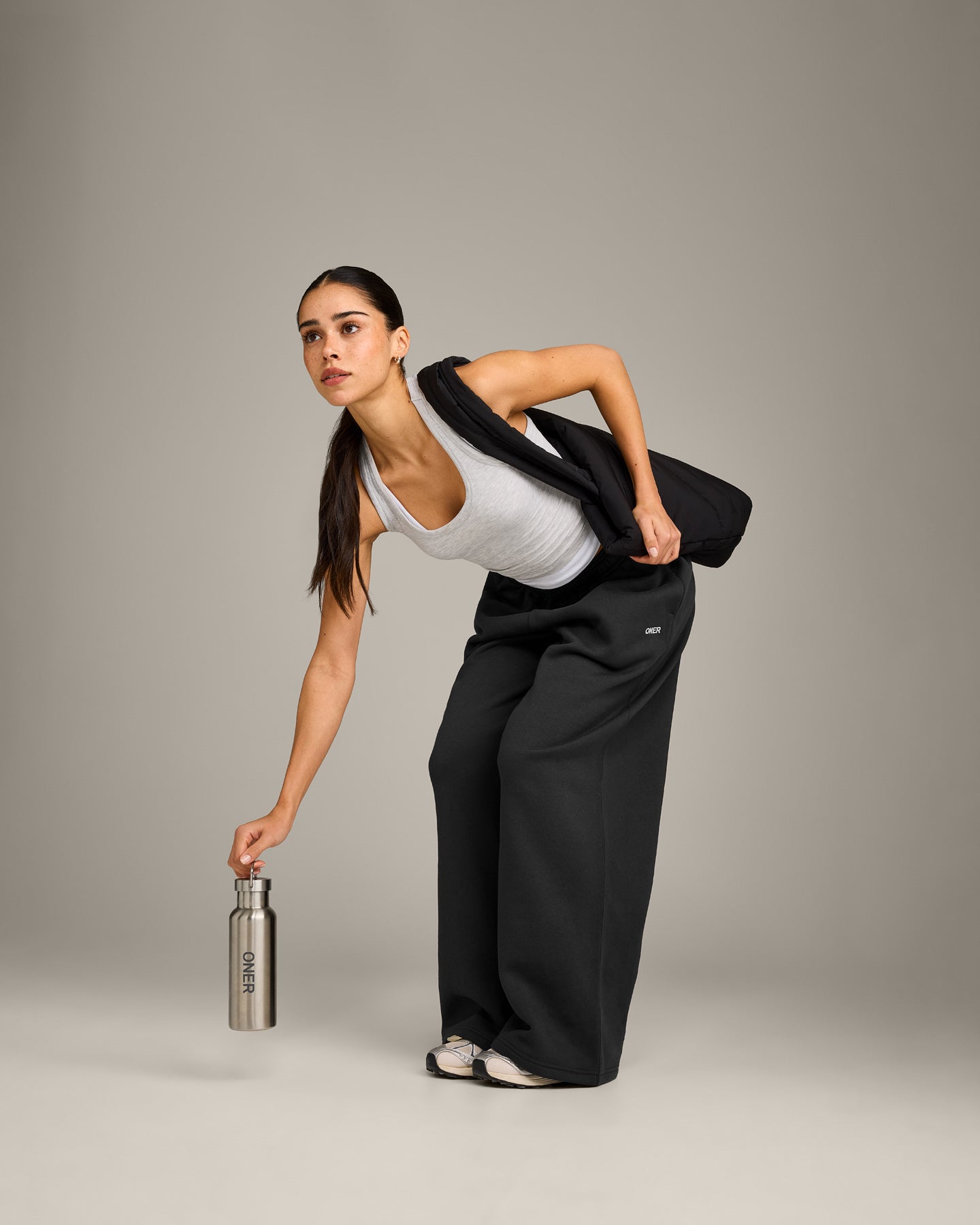 Foundations Cosy Oversized Straight Leg Joggers | Soft Black