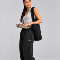 Foundations Cosy Oversized Straight Leg Joggers | Soft Black