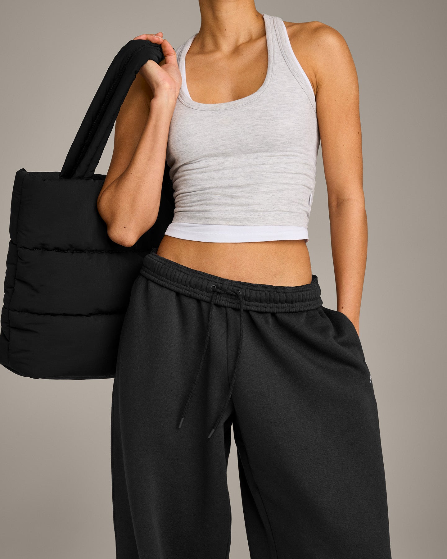 Foundations Cosy Oversized Straight Leg Joggers | Soft Black