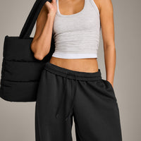 Foundations Cosy Oversized Straight Leg Joggers | Soft Black