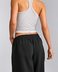 Foundations Cosy Oversized Straight Leg Joggers | Soft Black