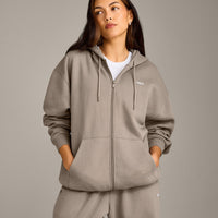Foundations Cosy Oversized Zip Through Hoodie | Minky