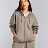 Foundations Cosy Oversized Zip Through Hoodie | Minky