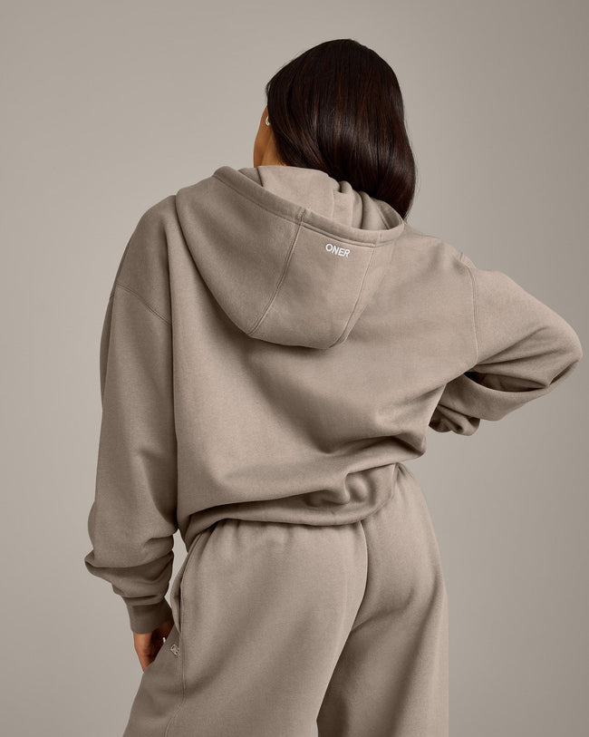 Foundations Cosy Oversized Zip Through Hoodie | Minky