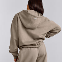 Foundations Cosy Oversized Zip Through Hoodie | Minky