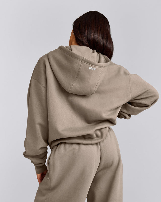 Foundations Cosy Oversized Zip Through Hoodie | Minky