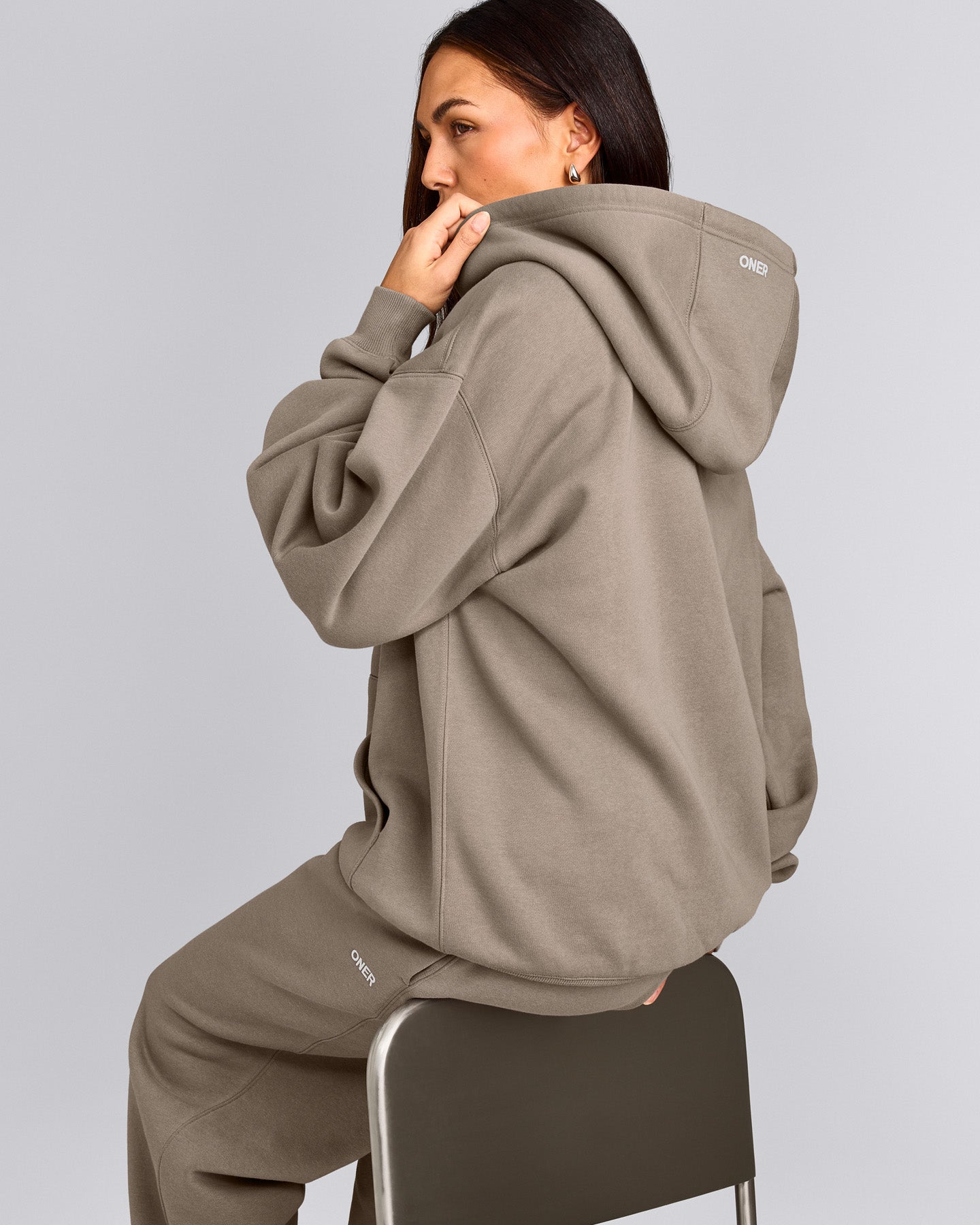 Foundations Cosy Oversized Zip Through Hoodie | Minky