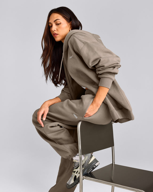 Foundations Cosy Oversized Zip Through Hoodie | Minky