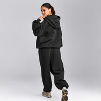 Foundations Cosy Oversized Zip Through Hoodie | Soft Black
