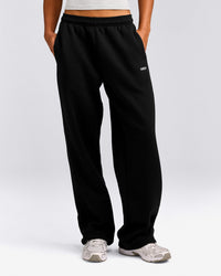 Foundations Cosy Straight Leg Joggers | Black