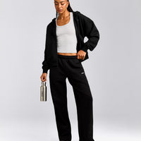 Foundations Cosy Straight Leg Joggers | Black