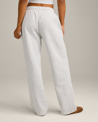 Foundations Cosy Straight Leg Joggers | Light Grey Marl