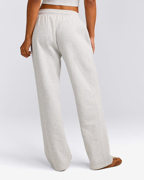 Foundations Cosy Straight Leg Joggers | Light Gray Marl