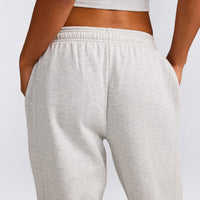 Foundations Cosy Straight Leg Joggers | Light Grey Marl