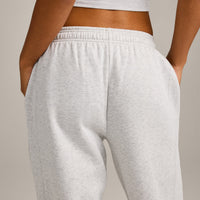 Foundations Cosy Straight Leg Joggers | Light Grey Marl
