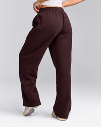 Foundations Cosy Straight Leg Joggers | Plum Brown