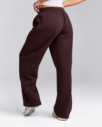 Foundations Cosy Straight Leg Joggers | Plum Brown