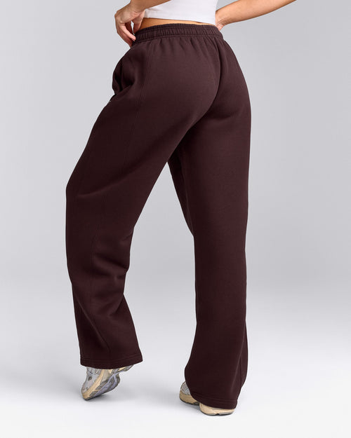 Foundations Cosy Straight Leg Joggers | Plum Brown