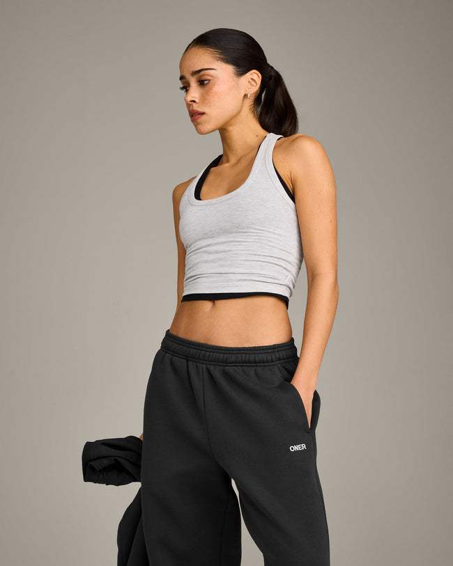 Foundations Cosy Straight Leg Joggers | Soft Black