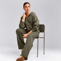 Foundations Cosy Zip Through Hoodie | Alpine Green