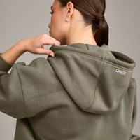 Foundations Cosy Zip Through Hoodie | Alpine Green