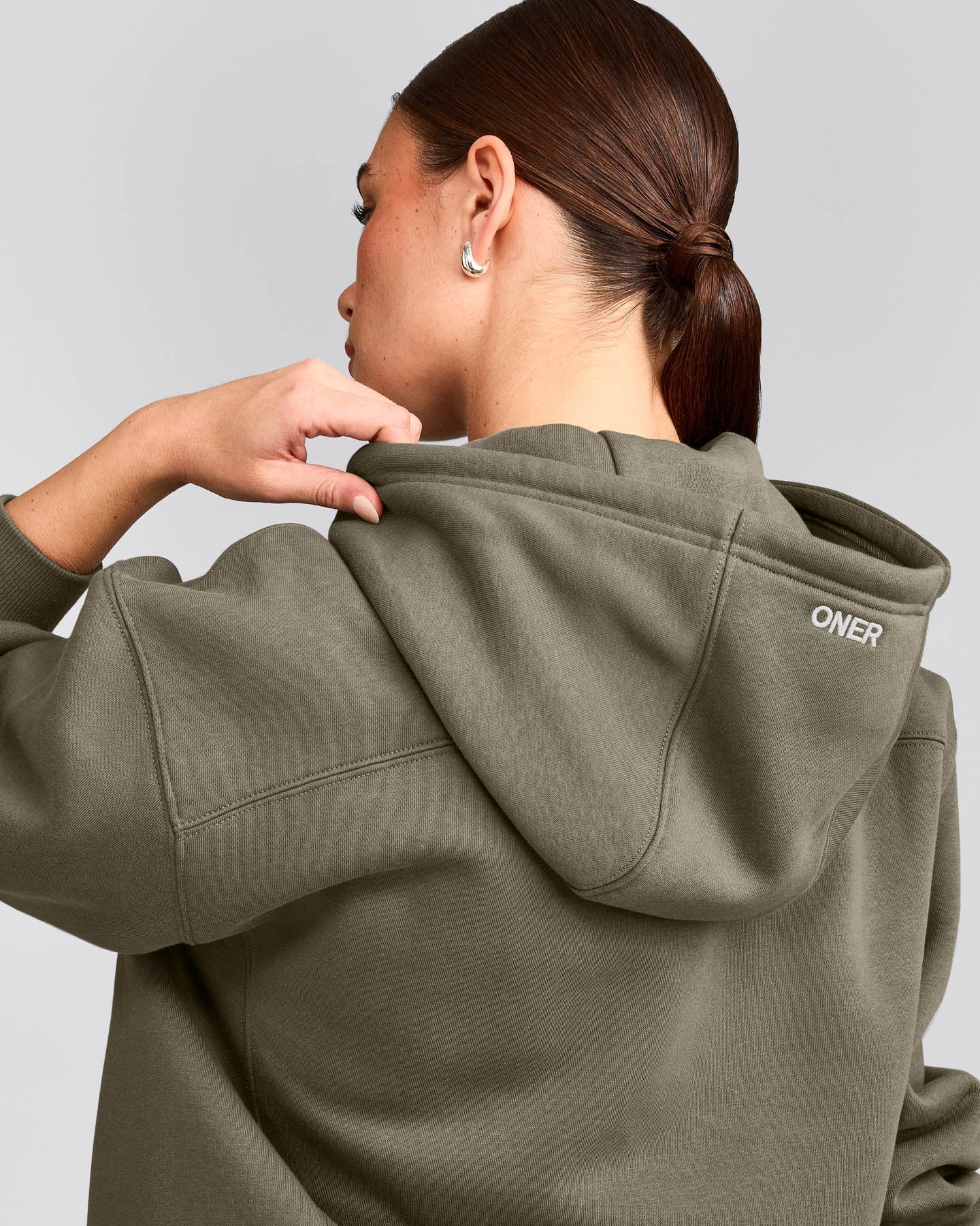 Foundations Cosy Zip Through Hoodie | Alpine Green
