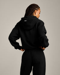 Foundations Cosy Zip Through Hoodie | Black