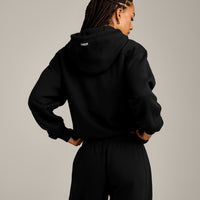 Foundations Cosy Zip Through Hoodie | Black